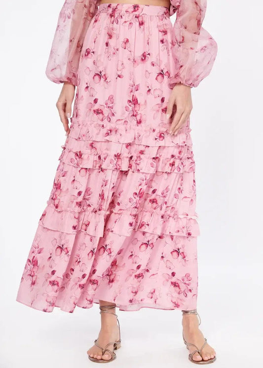 CAMI NYC Skirts CAMI NYC - Liu Skirt in Pink Garden