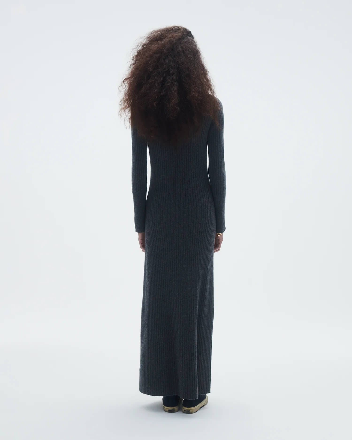 Guest In Residence Dresses Guest In Residence - Wide Rib Turtleneck dress in Charcoal