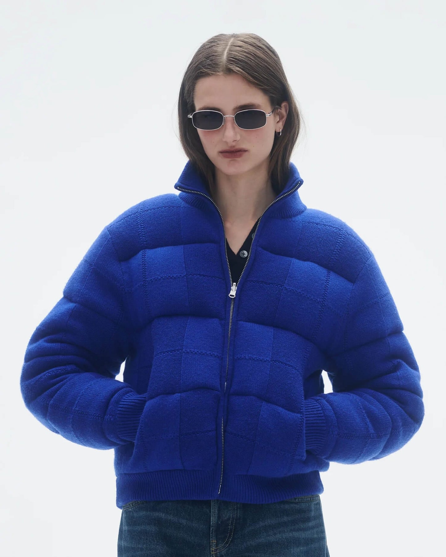 Guest In Residence Sweaters Guest In Residence - Quilted Puffer Jacket in Cobalt