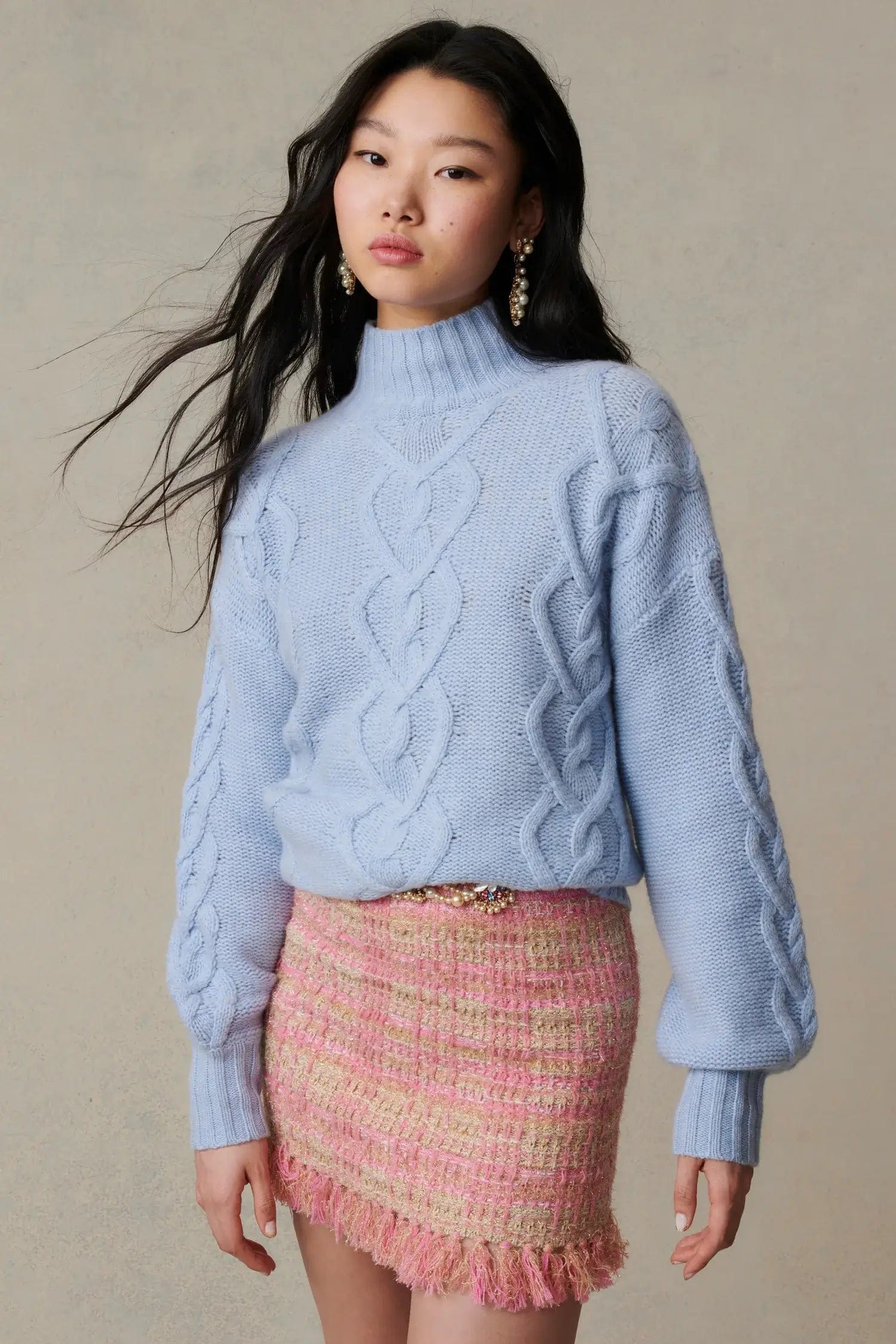 Love Shack Fancy Sweaters Love Shack Fancy - Izia Pullover in Blue Haze